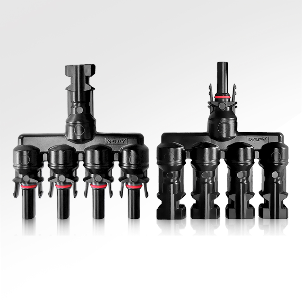 NSPV DC1500V Solar Cable Branch Connector 4-in-1 1