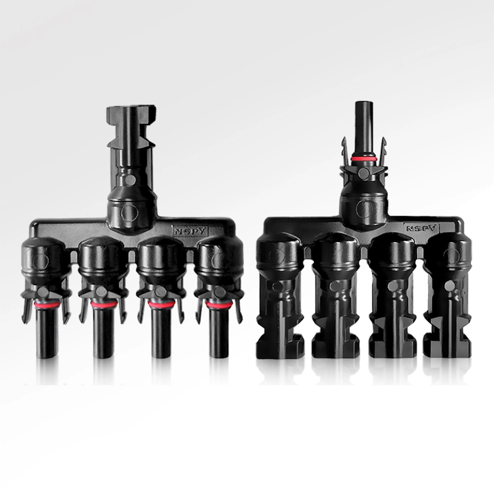 NSPV DC1500V Solar Cable Branch Connector 4-in-1 1