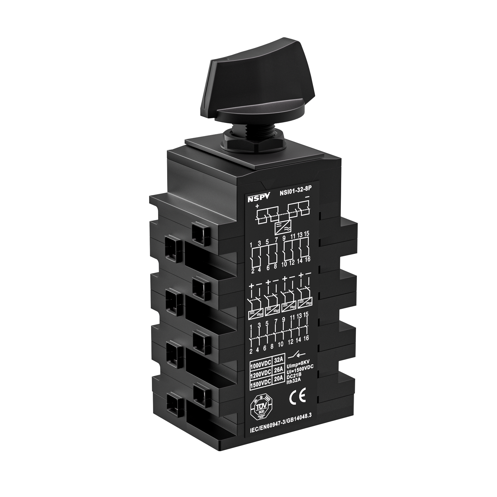 NSPV Solar DC Isolator Switch 8P 1