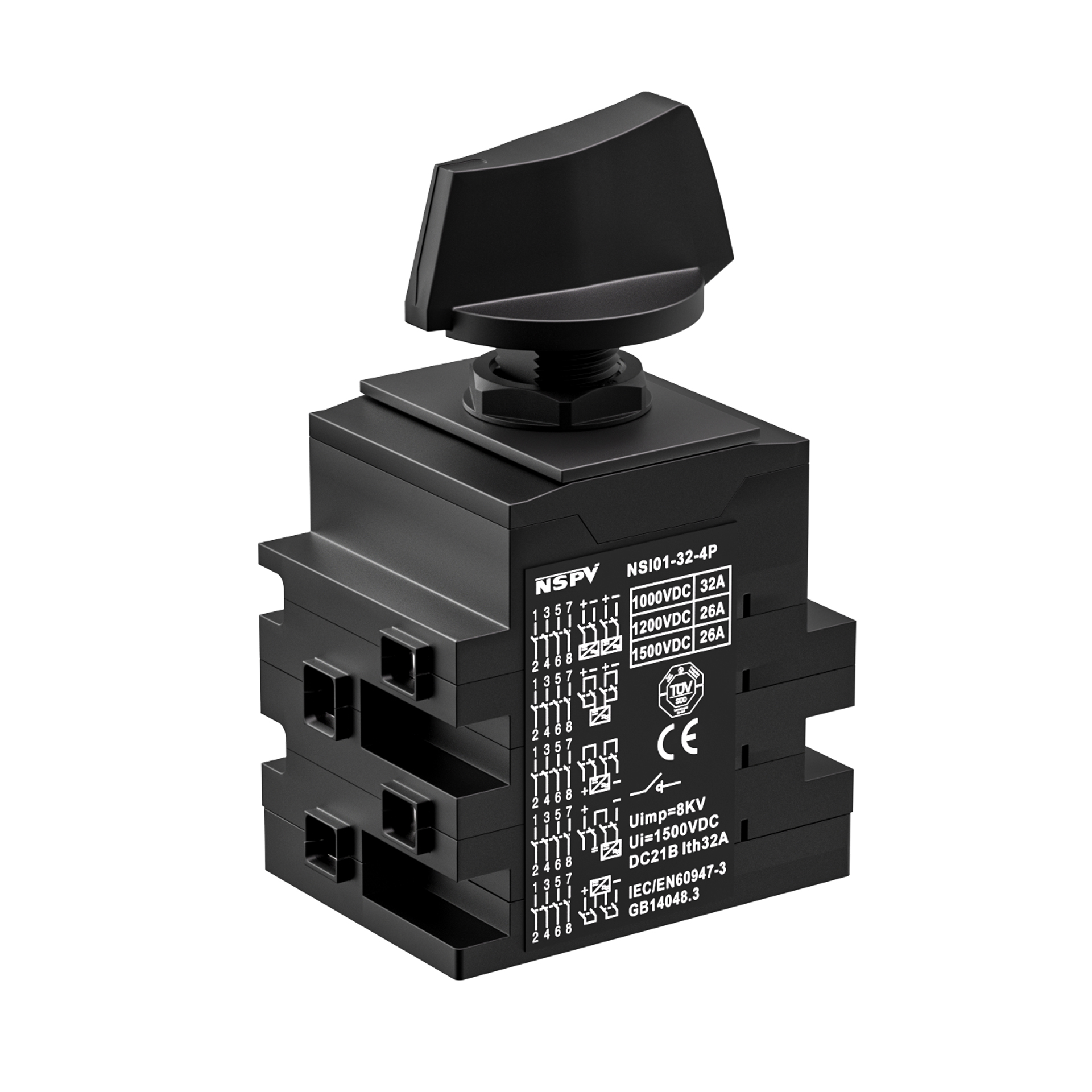 NSPV Solar DC Isolator Switch 4P 1