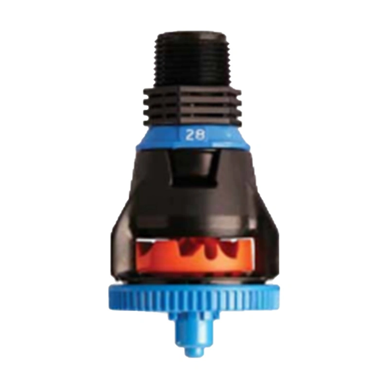 Crop-protected rotary pivot sprinkler with Delrin spinner body 1