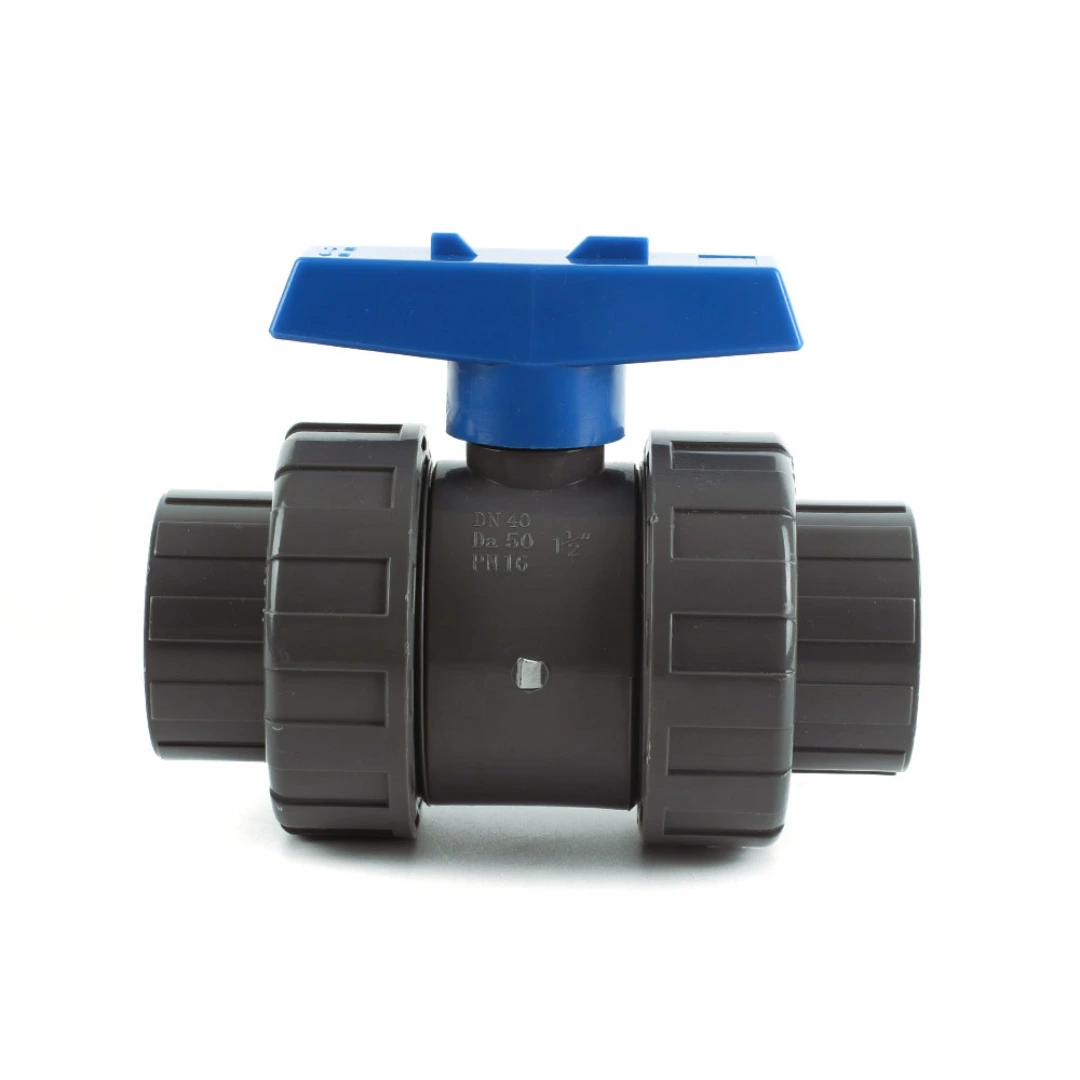 Professional PVC Double True Union Ball Valve Custom Handle Series-LK Agri 1