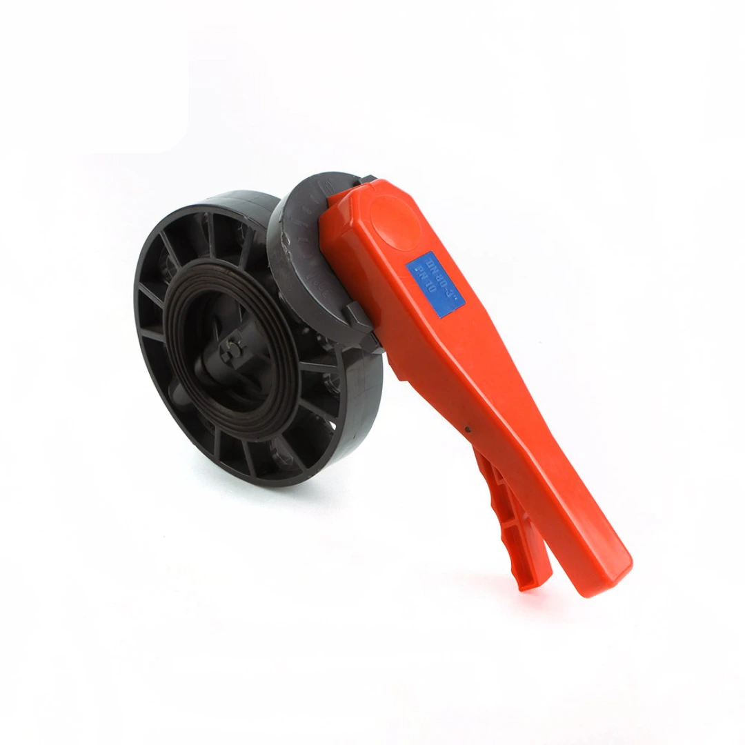 High-Quality PVC Butterfly Valve Red Handle Shut Off Valve- LK AGRI 1
