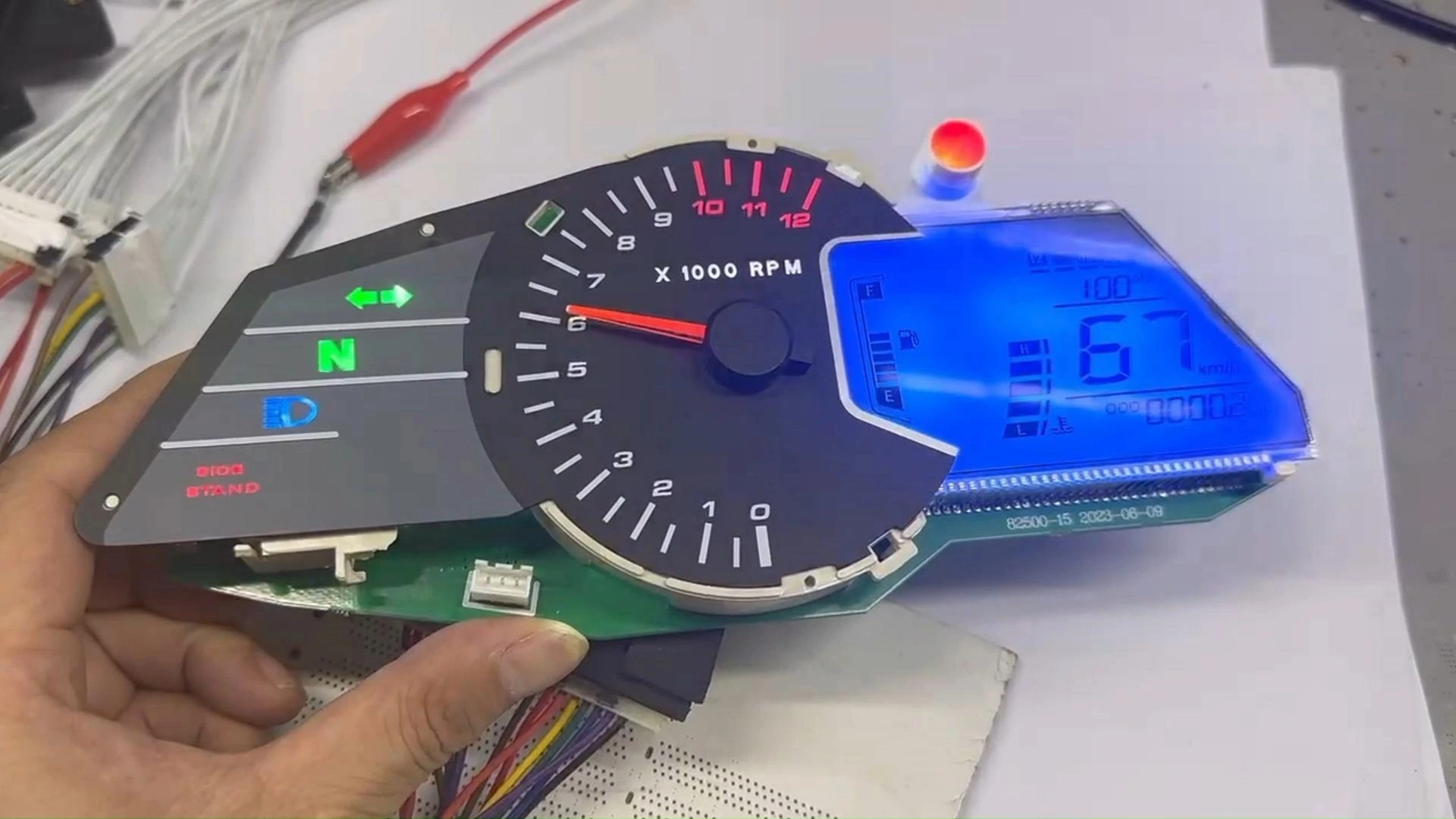 لوحة عدادات دراجة نارية لـ Bajaj Pulsar 200NS و Bajaj Pulsar 125NS و Bajaj Pulsar 160NS و Kawasaki Rouser NS160 Fi و Kawasaki Rouser NS150 1