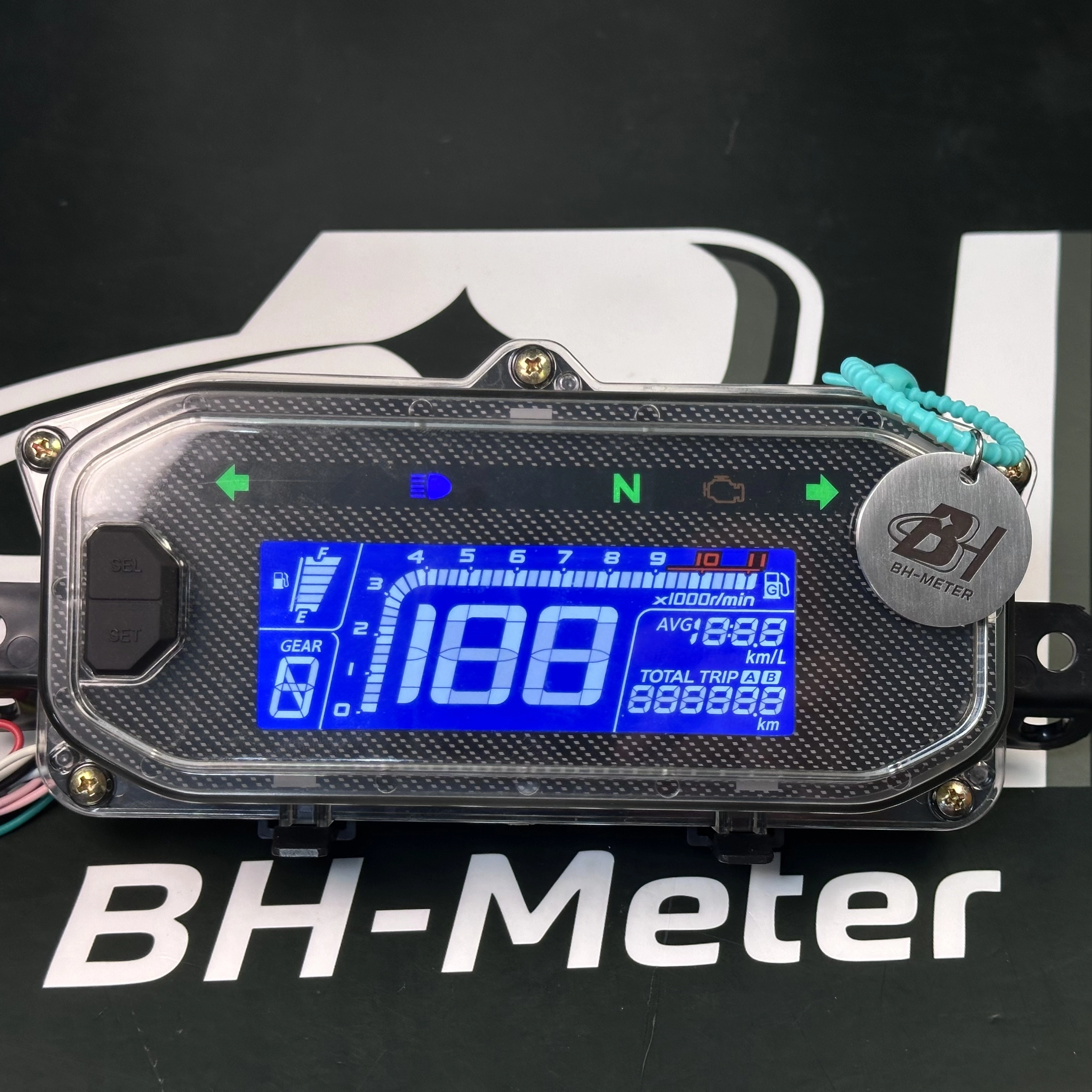 Velocímetro dianteiro para motocicleta Baihang, 12V DC, impermeável, de alta qualidade e em plástico e metal (sem ABS). 1
