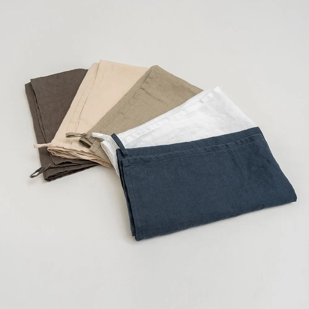 100% Pure Linen Plain Blank Rectangle Roll Hem Kitchen Decorate Tea Towel 1