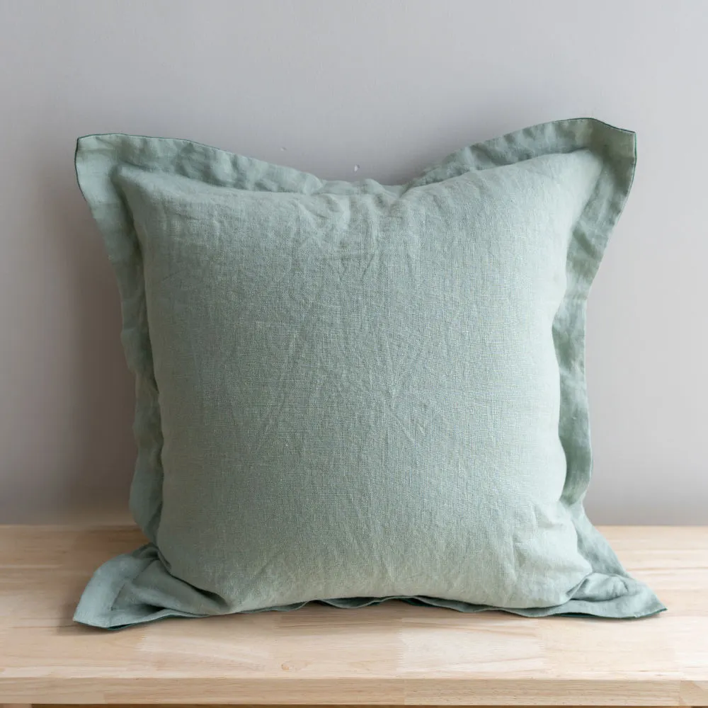 New Style Custom Two Tone Pillow Cover Soft Environmental 100% Linen Sofa Cushion Cover 1