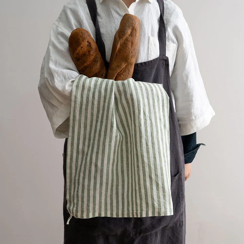 Luxurious Soft Durable 100% Pure Linen Stripe Tea Tower for Banquet Home Dinning 1