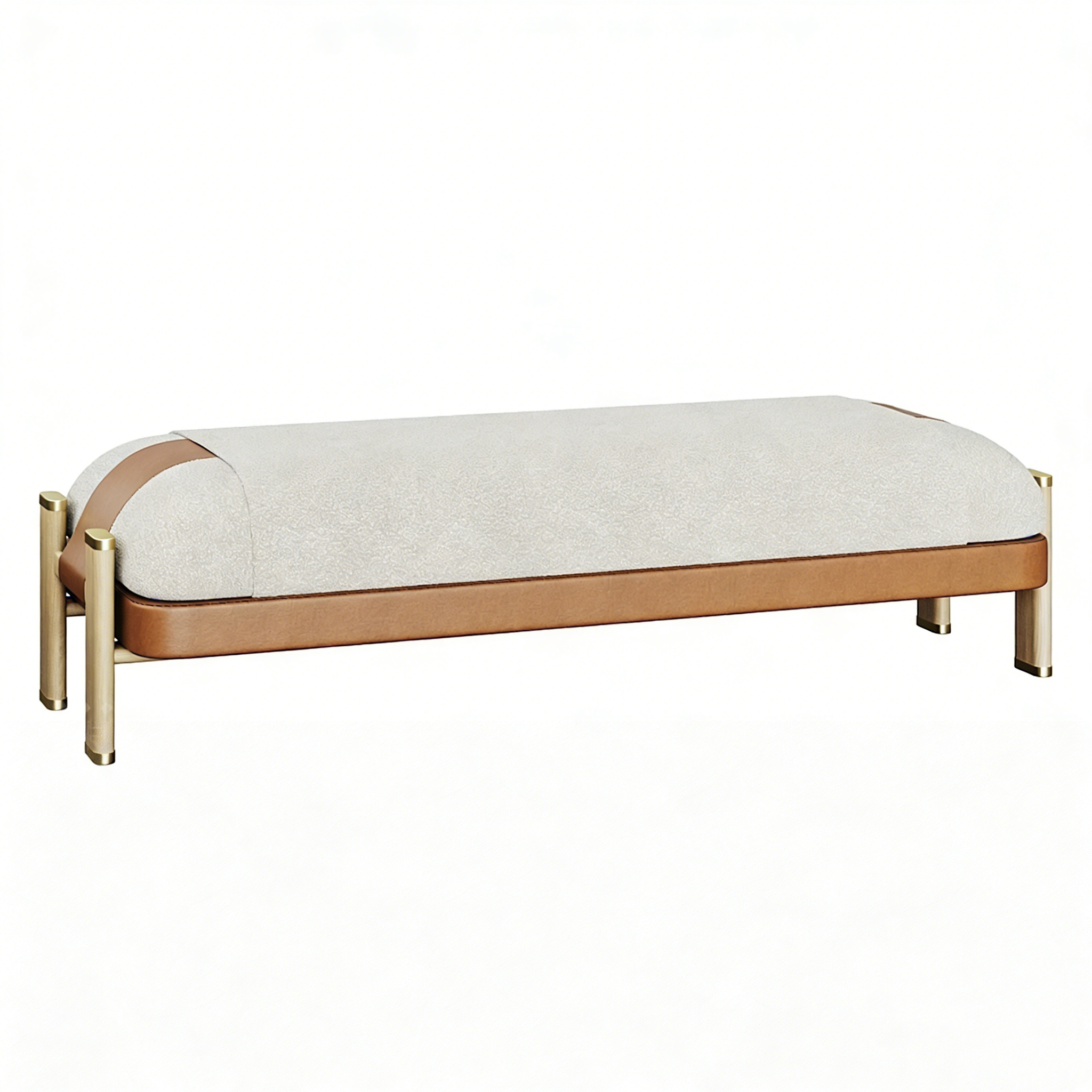 Hotel Bench - Fabric & Leather with Metal Frame | Luxury Modern Hotel Lobby Furniture F-1005 1