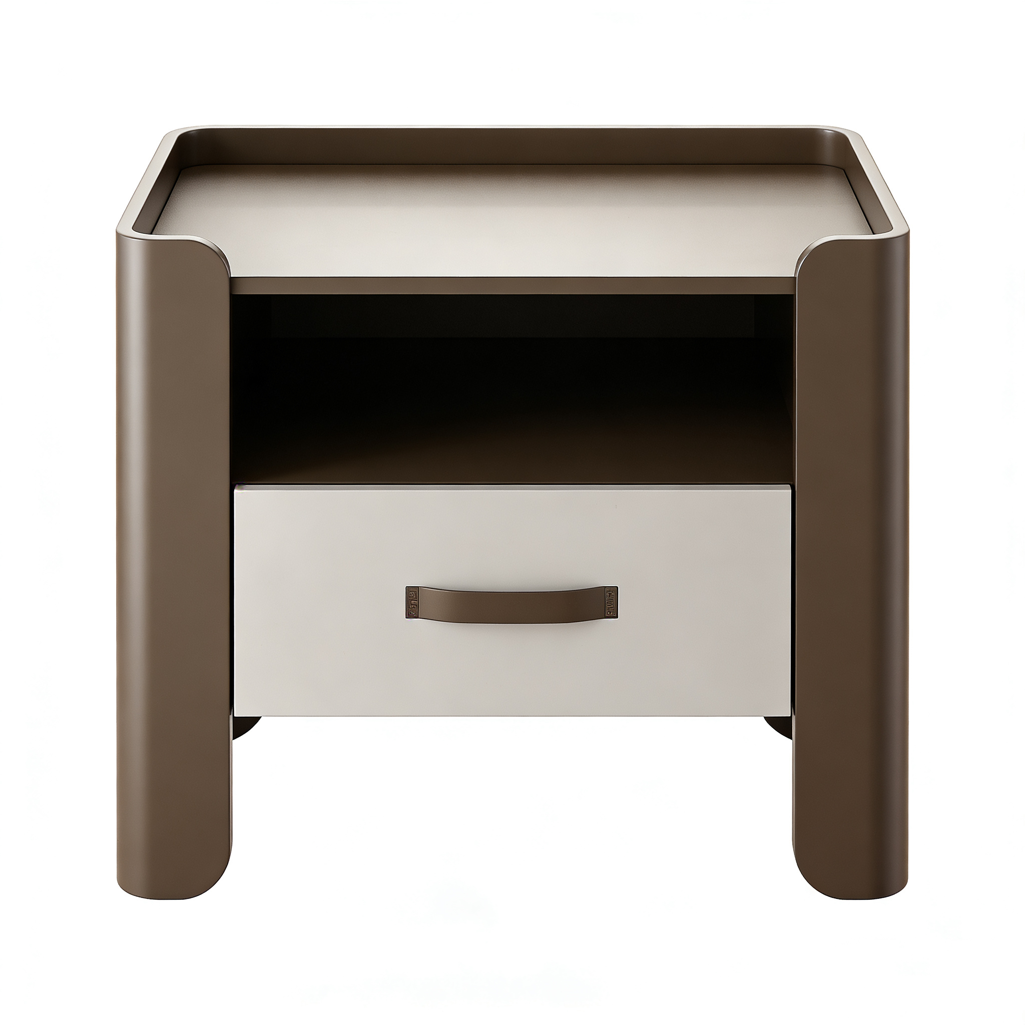 Hotel Nightstand - Two-Tone Finish with Drawer | Luxury Modern Hotel Room Furniture A-1007 1