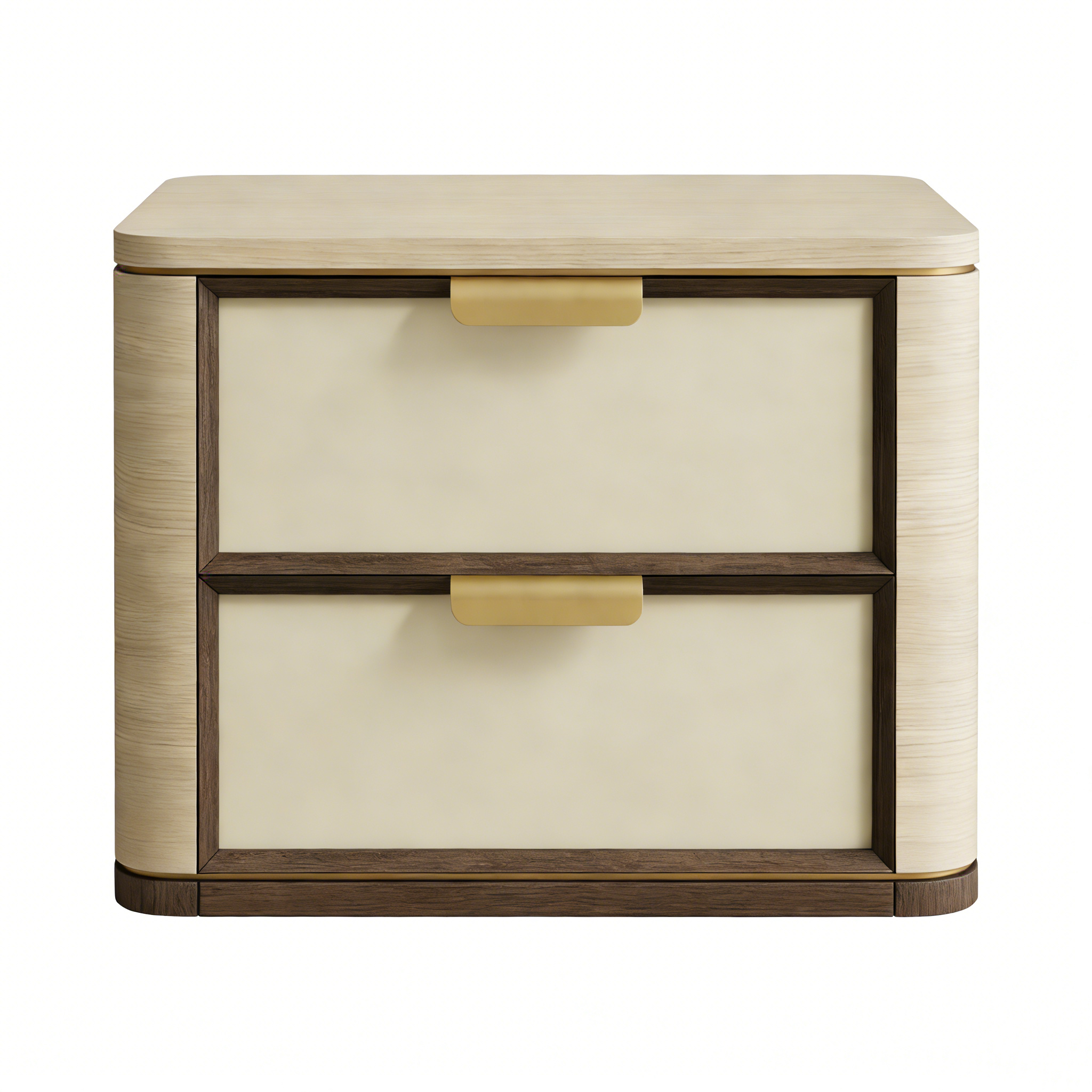 Hotel Nightstand - Wood Grain & Two Drawers | Luxury Modern Hotel Room Furniture A-1009 1