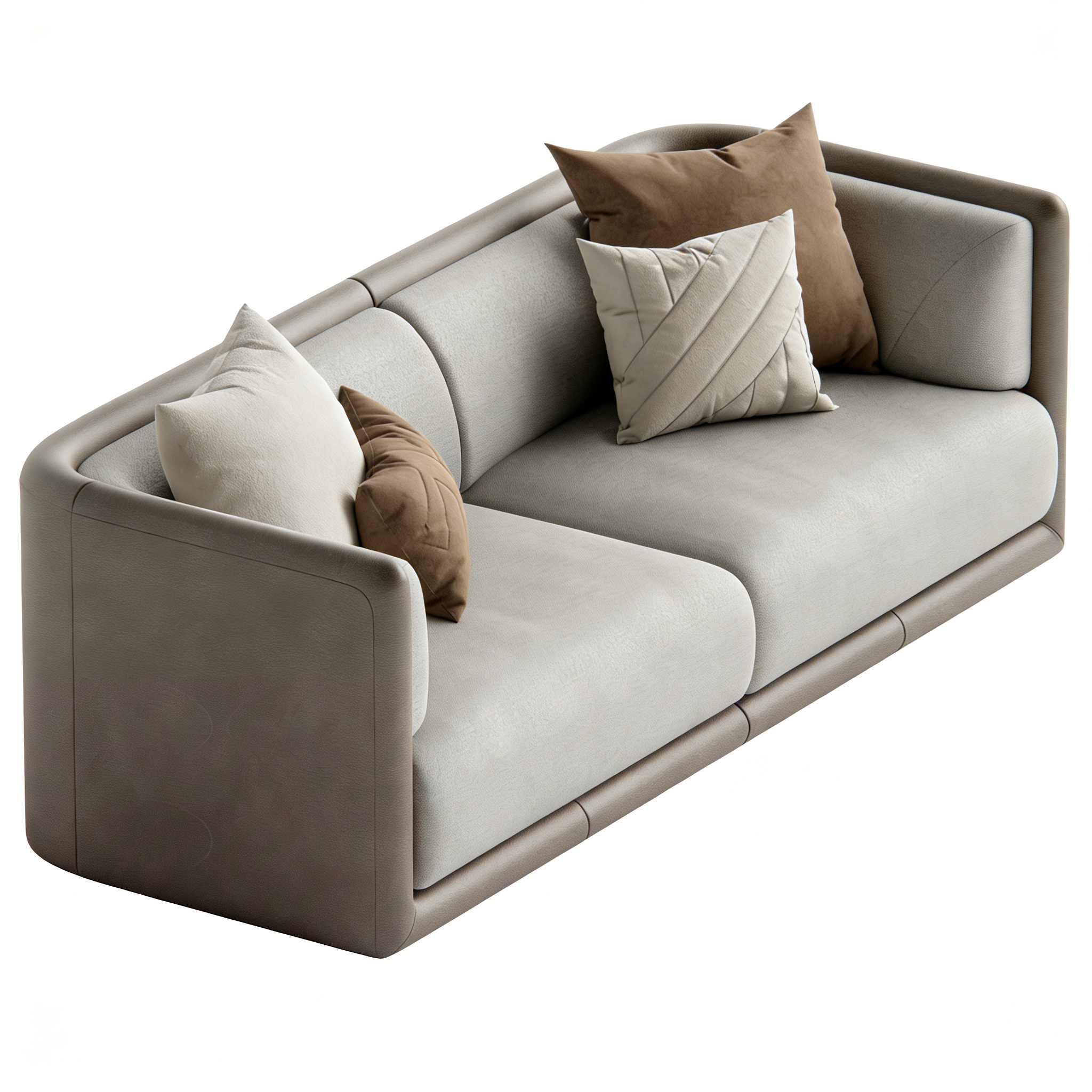 Hotel Sofa - Upholstered with Decorative Pillows | Luxury Modern Hotel Lobby Furniture S-1007 1