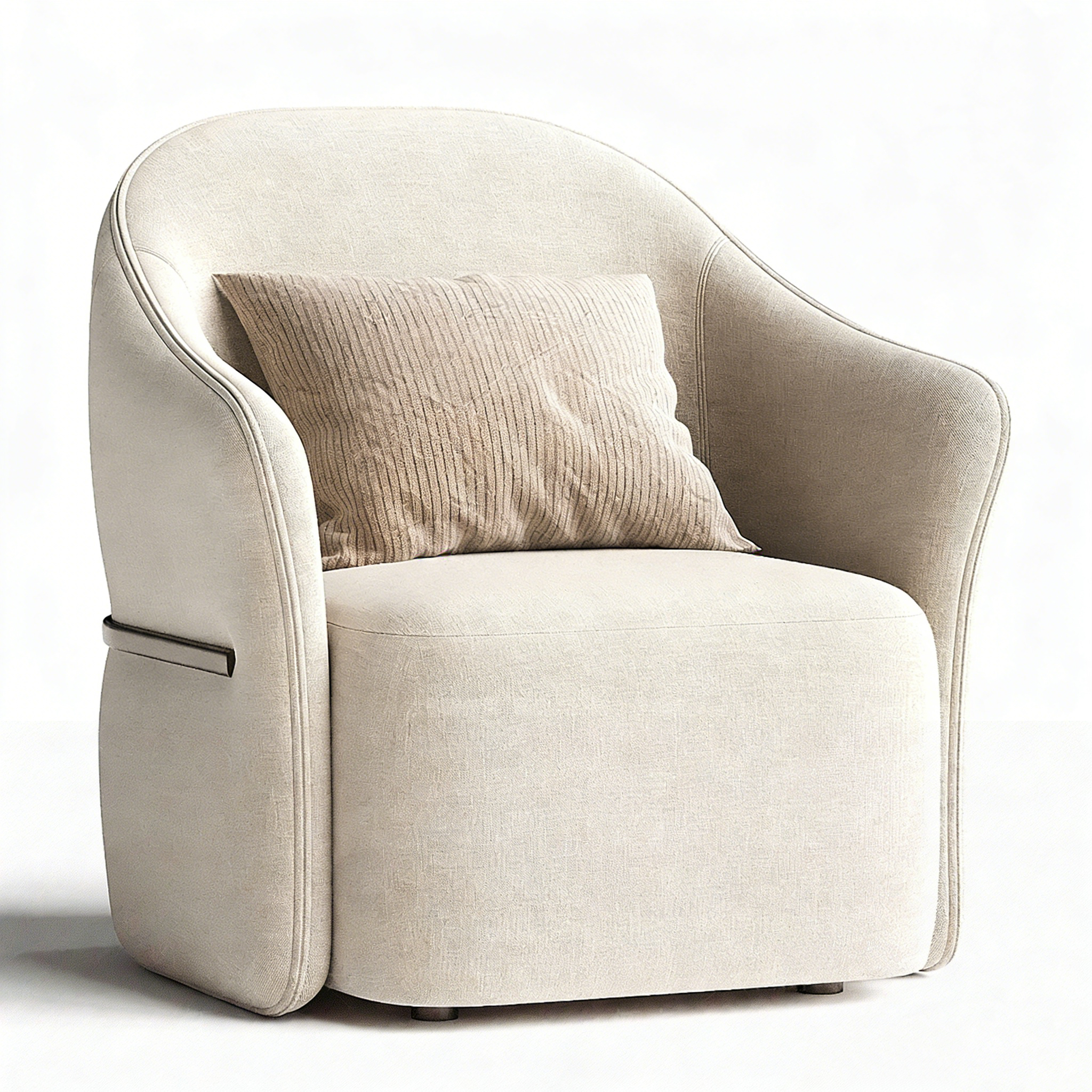 Hotel Single Sofa - Upholstered with Textured Pillow | Luxury Modern Hotel Lounge Furniture S-1009 1