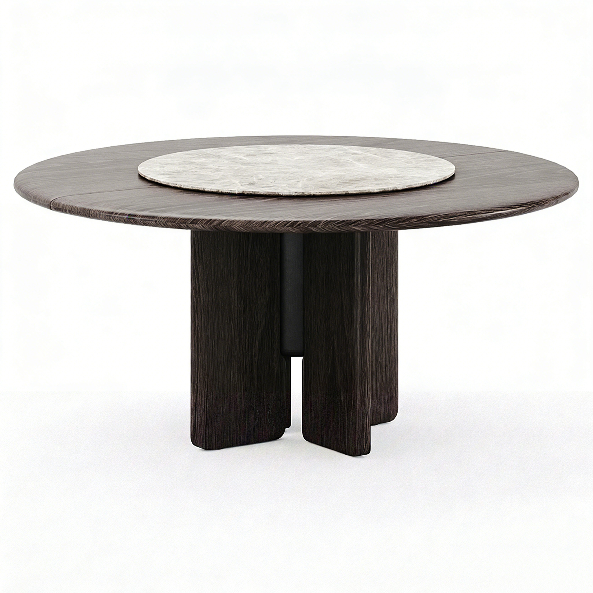 Hotel Dining Table - Wood Top with Marble Insert | Luxury Modern Hotel Restaurant Furniture T-1007 1