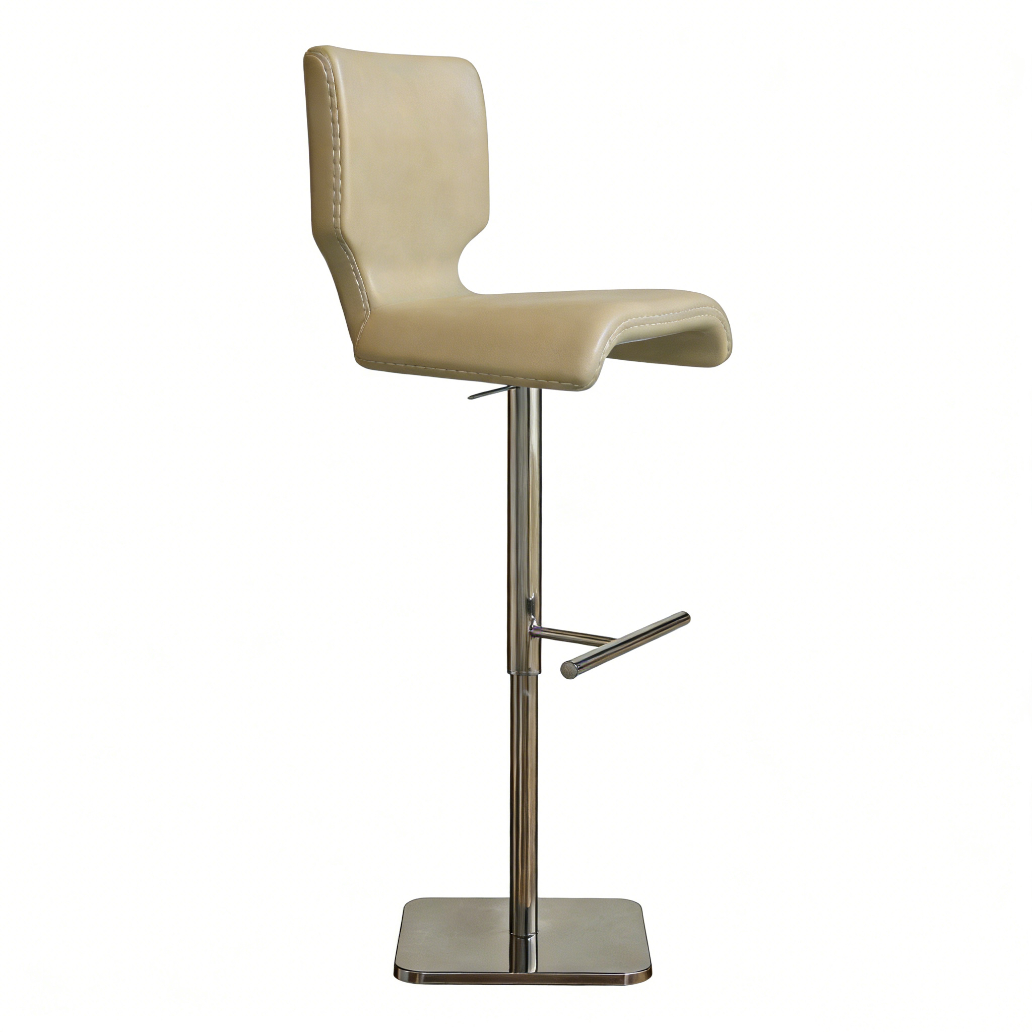 Hotel Adjustable Bar Stool - Leather Upholstery with Chrome Frame | Modern Hotel Bar Furniture E-1012 1