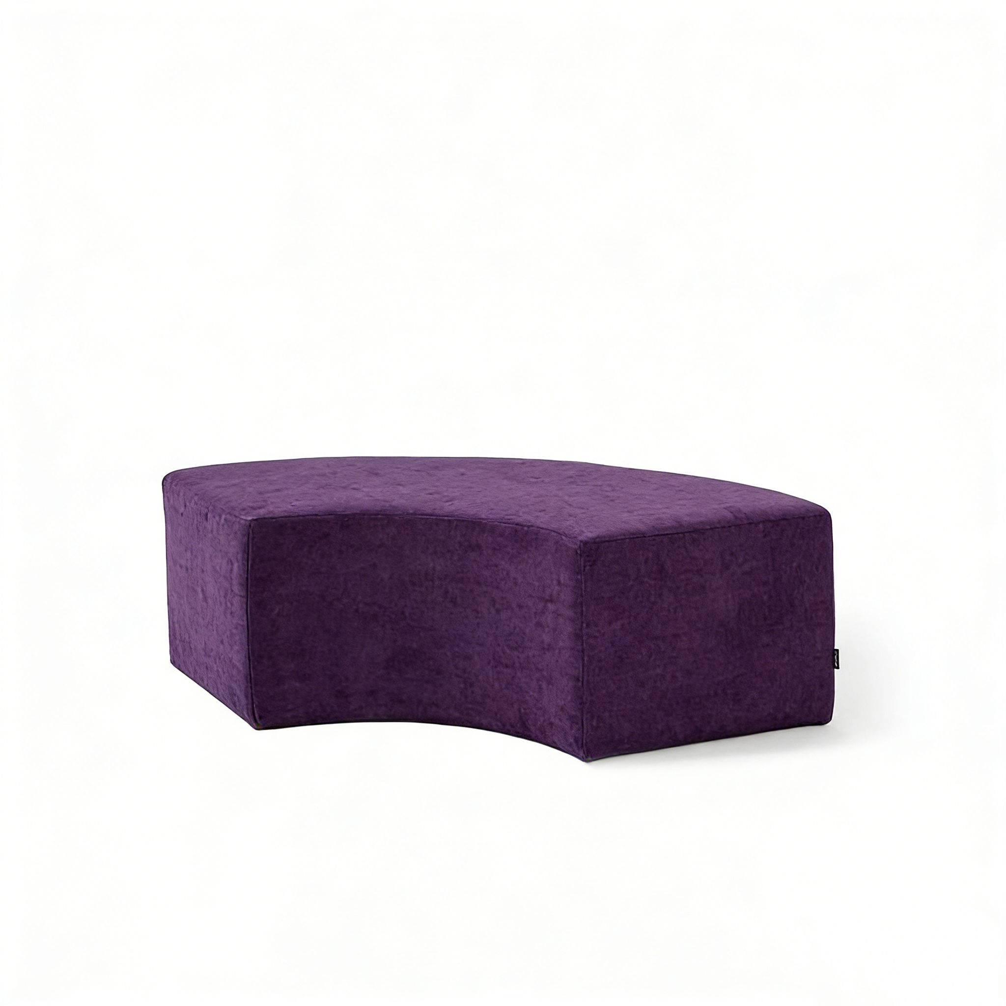 Hotel Curved Pouf - Velvet Upholstery | Modern Hotel Lobby & Lounge Seating Furniture O-1012 1