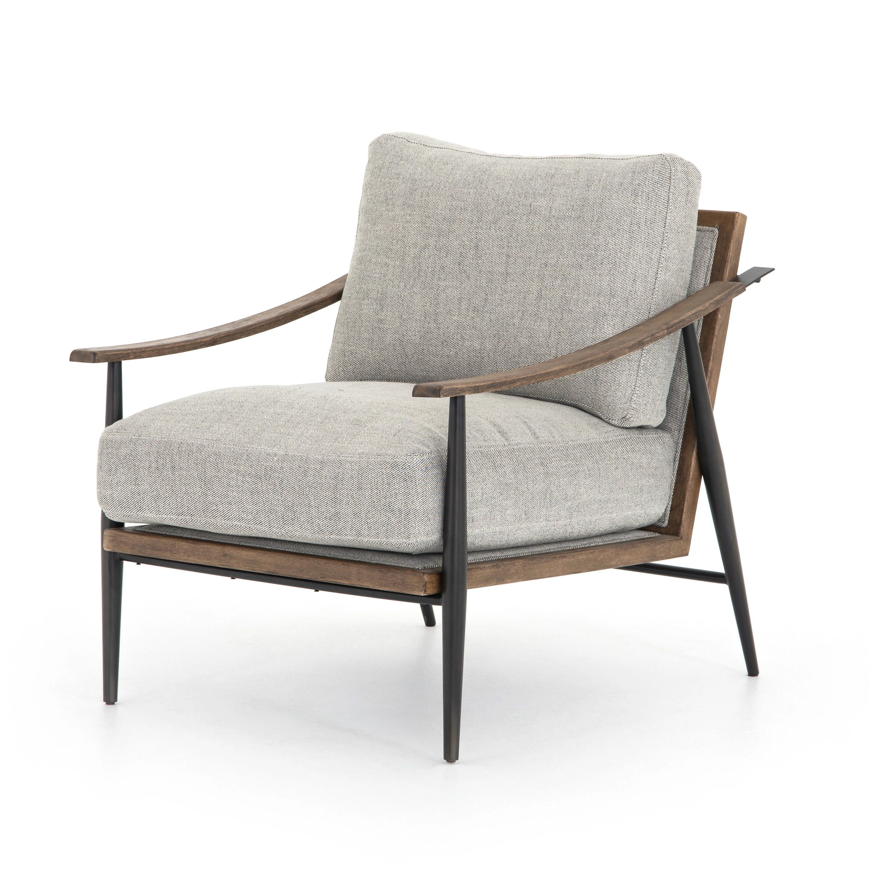 Hotel Lounge Chair - Fabric Upholstery with Wood & Metal Frame | Modern Hotel Lounge Furniture L-1014 1