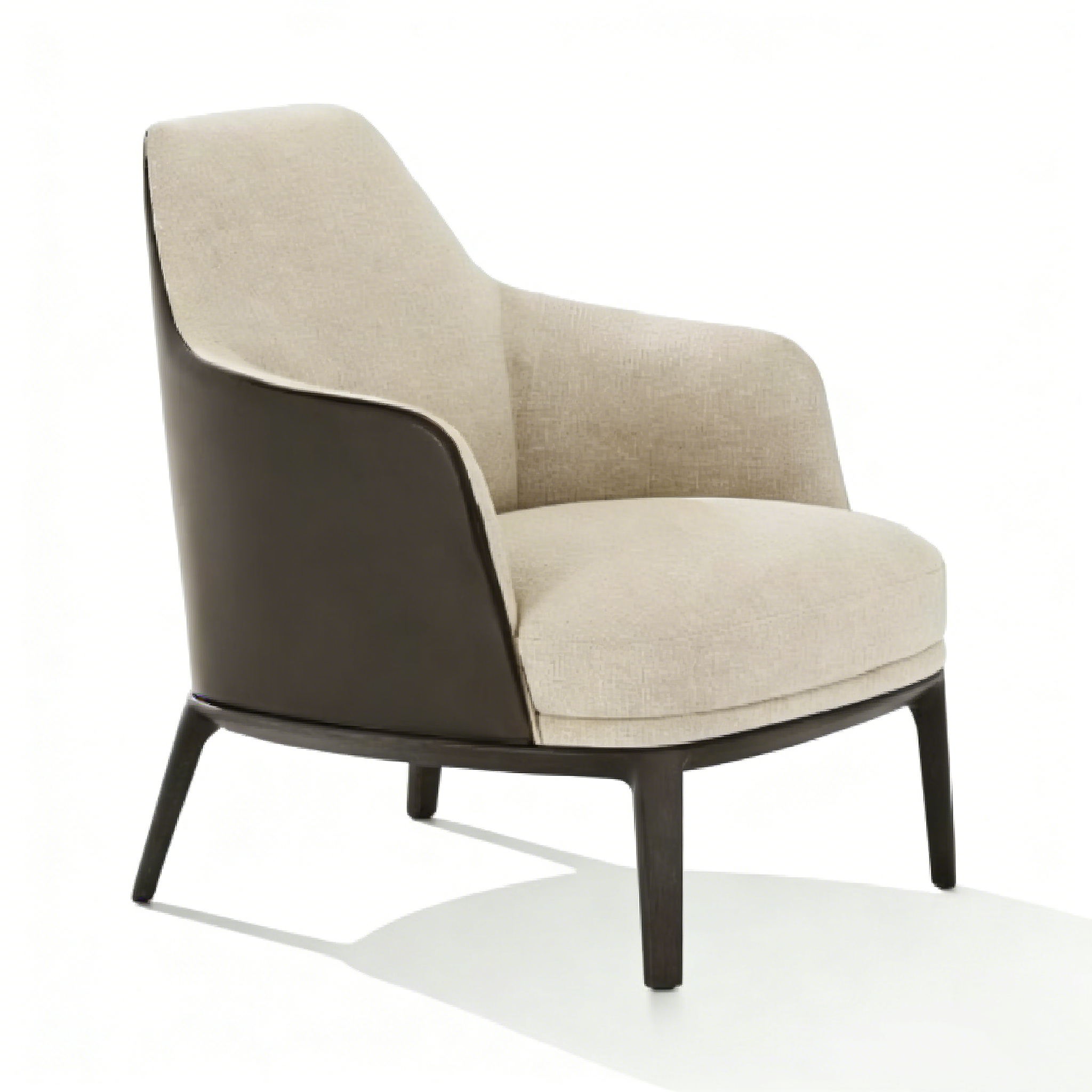 Hotel Lounge Chair - Fabric Upholstery with Wood Frame | Modern Hotel Guest Room Lounge Seating Furniture L-1016 1