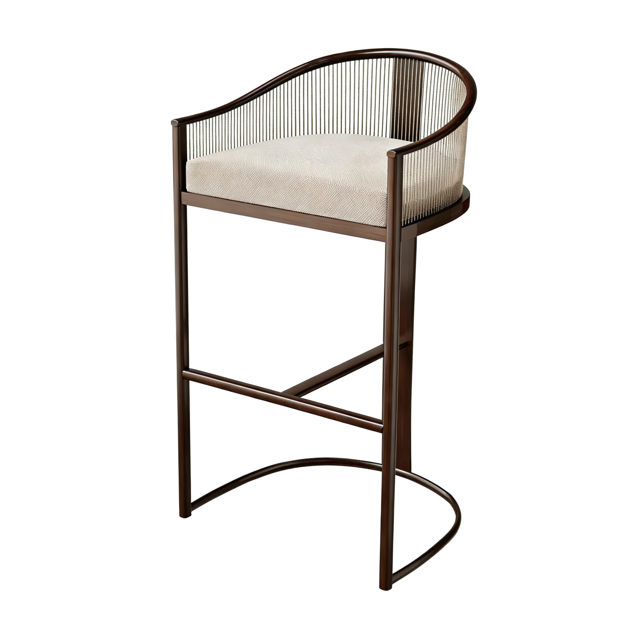 Hotel Bar Stool - Fabric Upholstery with Metal Frame | Modern Restaurant & Lounge Seating Furniture E-1018 1