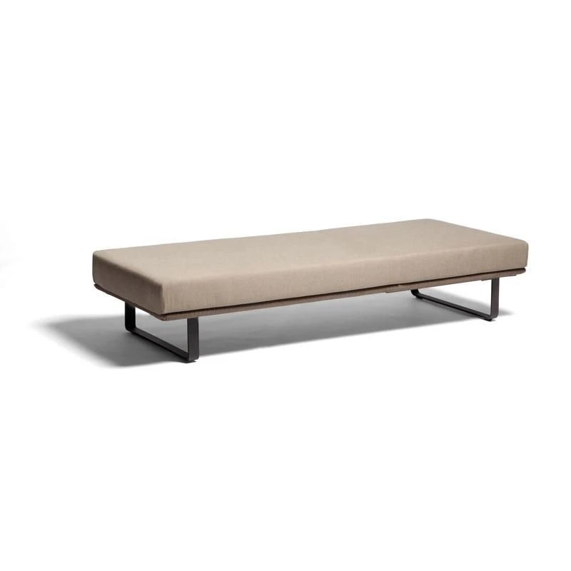 Hotel Bed-end Bench - Upholstered Fabric with Metal Base | Modern Bedroom Lounge Seating Furniture F-1016 1