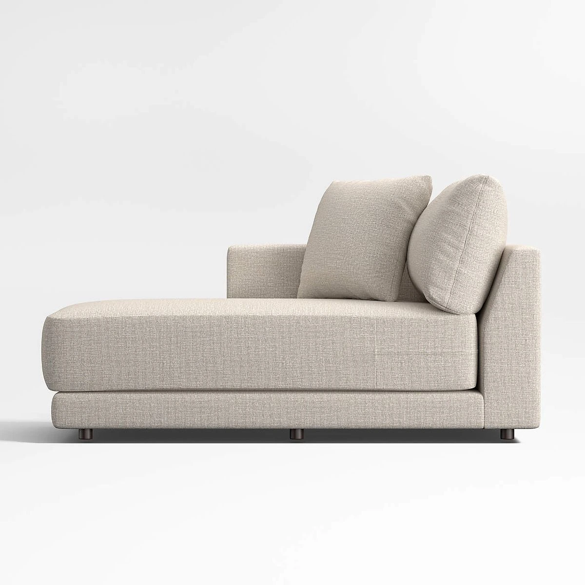 Hotel Chaise Lounge Sofa - Fabric Upholstery with Wood Legs | Modern Lobby & Lounge Seating Furniture S-1021 1