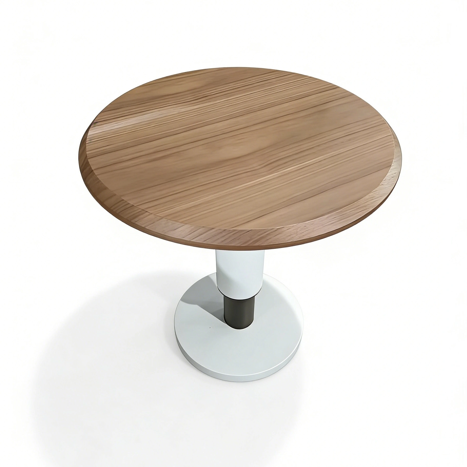 Hotel Coffee Table - Round Wood Top with Metal Pedestal Base | Modern Lobby & Lounge Accent Furniture C-1019 1