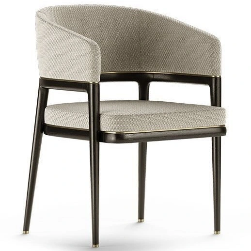 Hotel Dining Chair - Fabric Upholstery with Solid Wood Frame | Modern Restaurant Seating D-1021 1