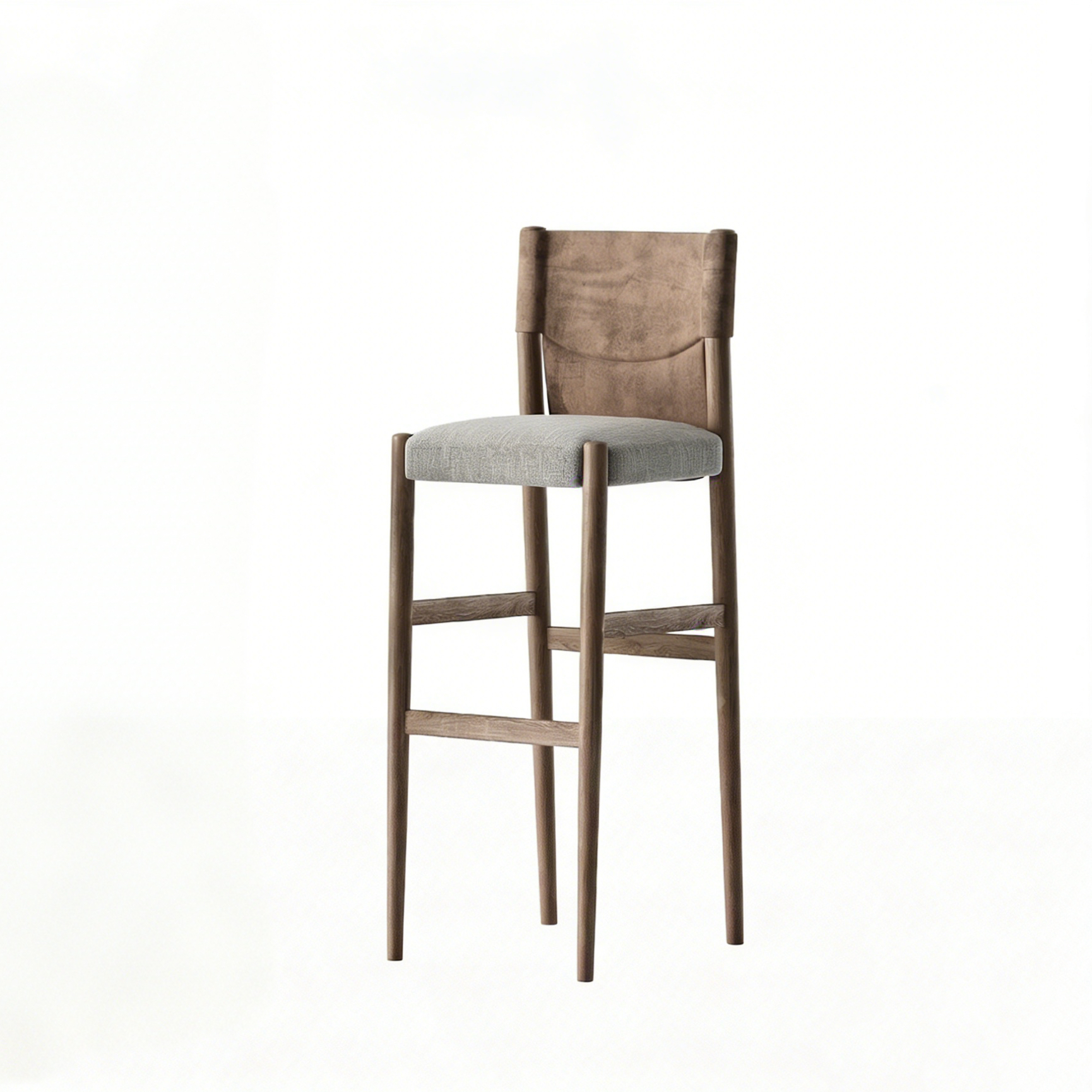 Hotel Bar Stool - Solid Wood Frame with Fabric Upholstery | Modern Lounge & Restaurant Seating E-1021 1