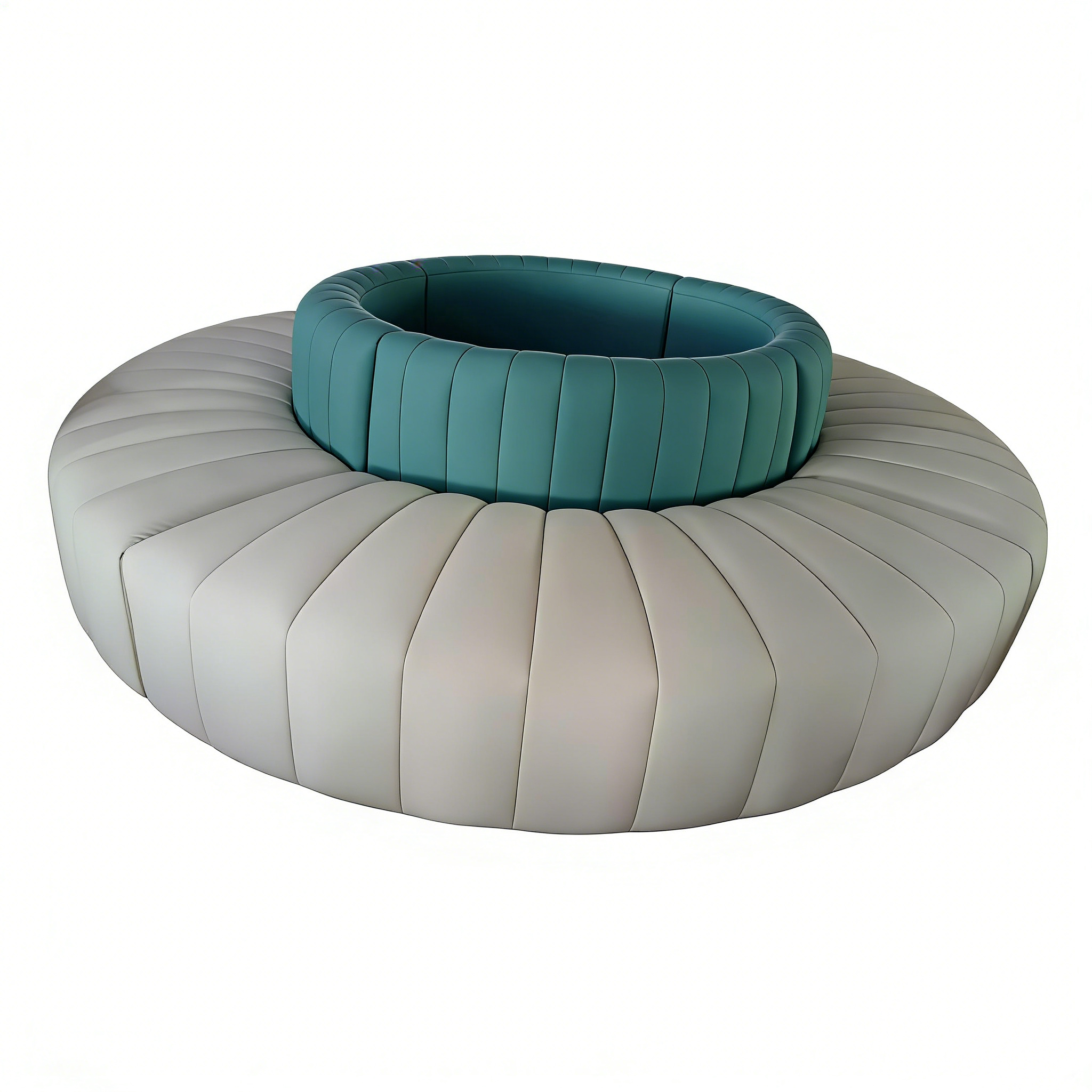 Hotel Modular Circular Sofa - Upholstered Leather surface | Modern Lobby & Lounge Seating Furniture O-1019 1