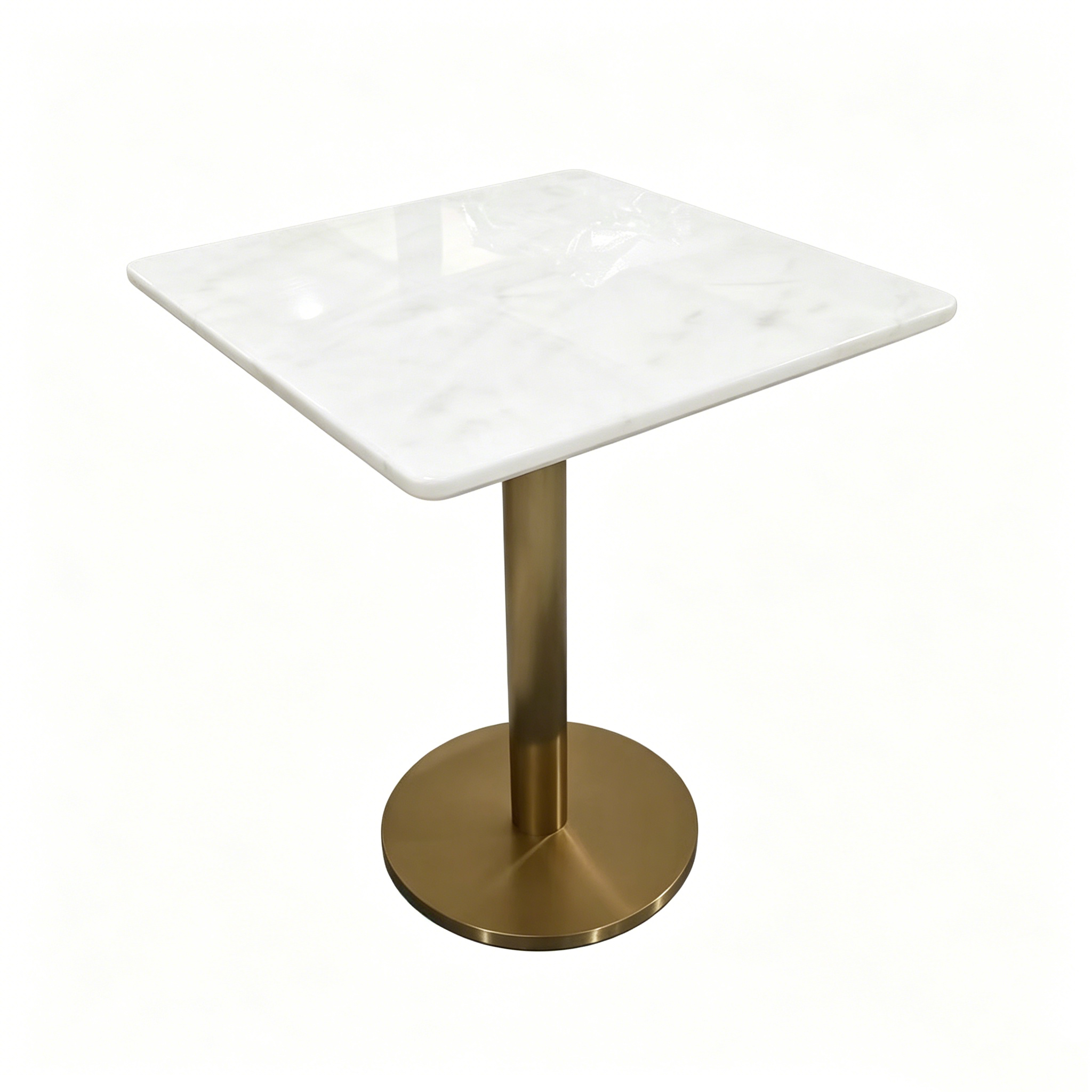 Hotel Dining Table - Square Marble Top with Metal Base | Modern Restaurant & Cafe Furniture T-1022 1