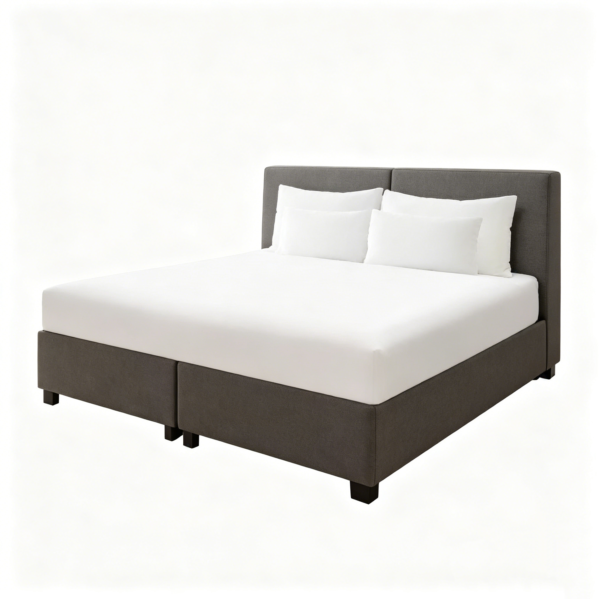 Hotel Upholstered Bed - Fabric Headboard with Solid Wood Legs | Modern Guest Room Furniture B-1026 1