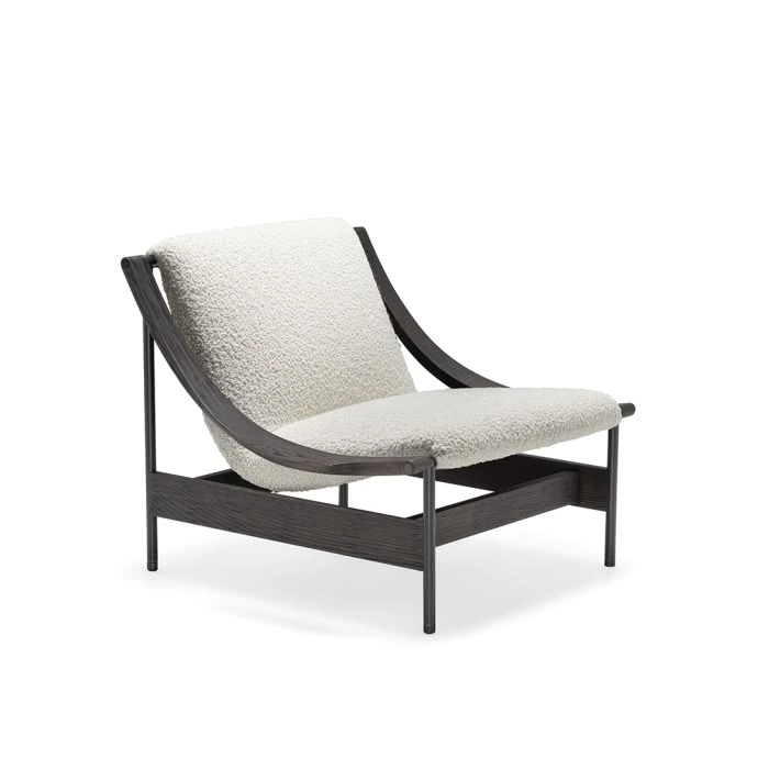 Hotel Lounge Chair｜ Boucle Upholstery Wood Metal Frame Modern Accent Chair for Lobby Guest Room L-1037 1