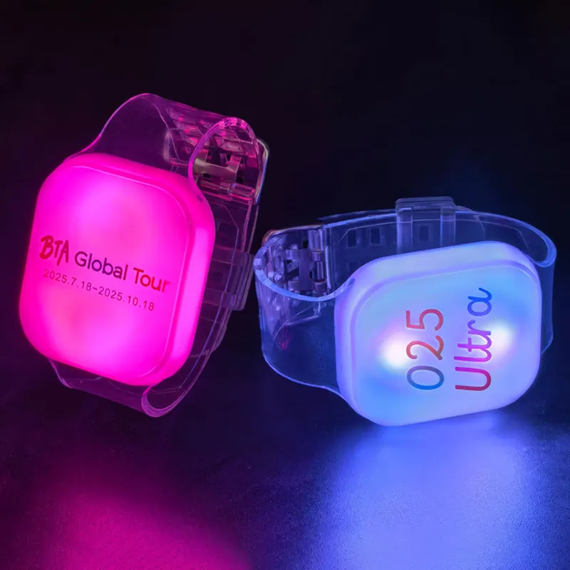 DMX remote control LED wristbands with custom logo for concerts