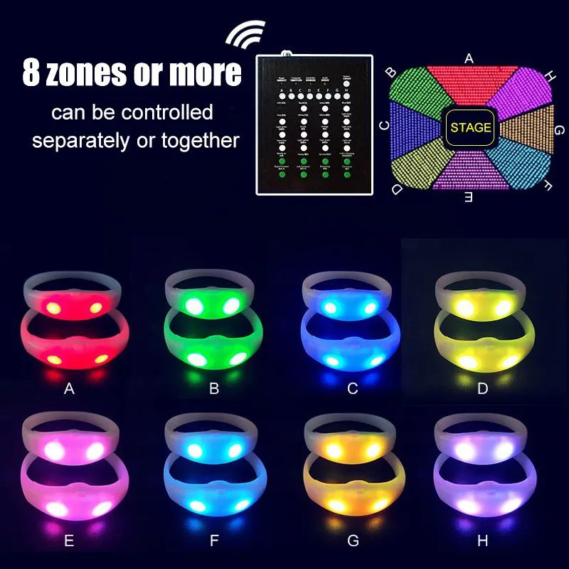 Custom Logo Led Wristbands Series for Party 4