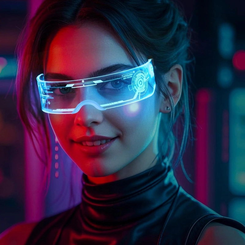 Customized Cyberpunk Acrylic LED Light-Up Glasses 1