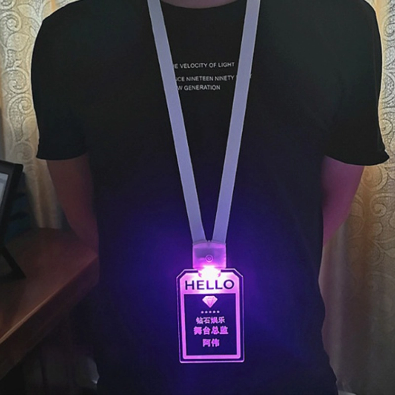 Custom LED Acrylic Lanyard Name Badge for Conferences & Events 1