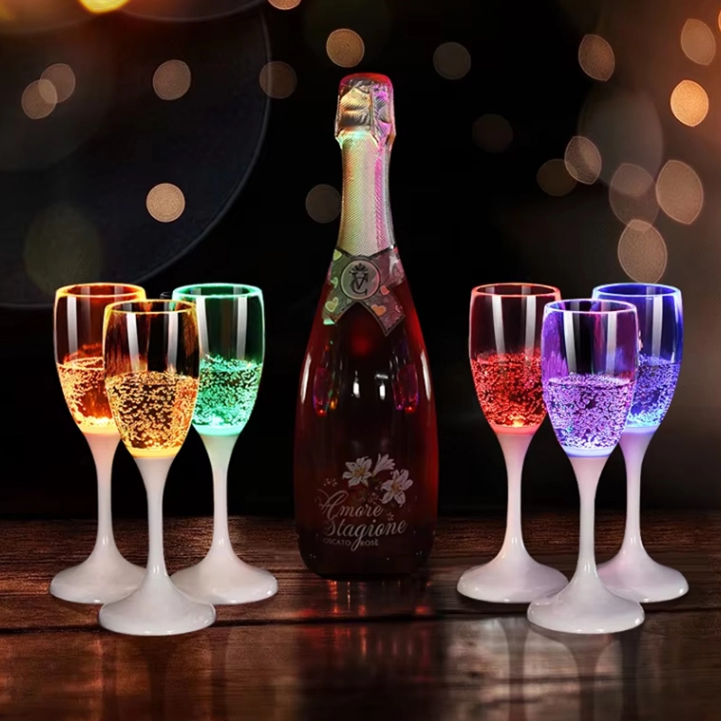 Water Activated LED Champagne Glass - Liquid Sensing Light Up Flute 1