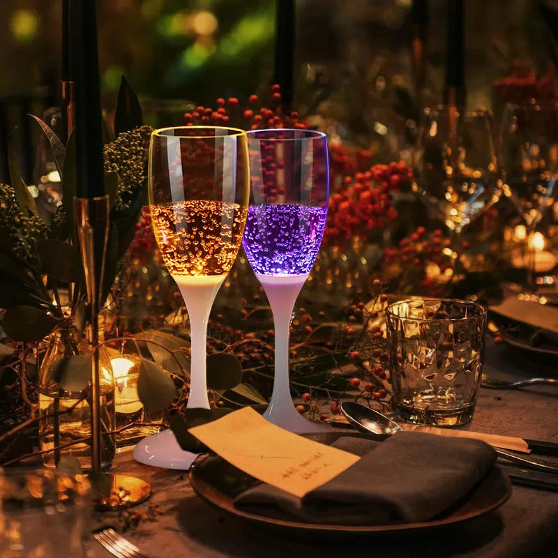 Dual-Color High-Transparency Acrylic LED Stemware - BPA-Free Food Grade Material
