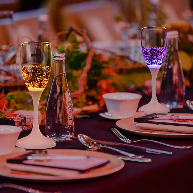 Automatic Liquid Sensing LED Flute - Instant Glow Technology for VIP Service