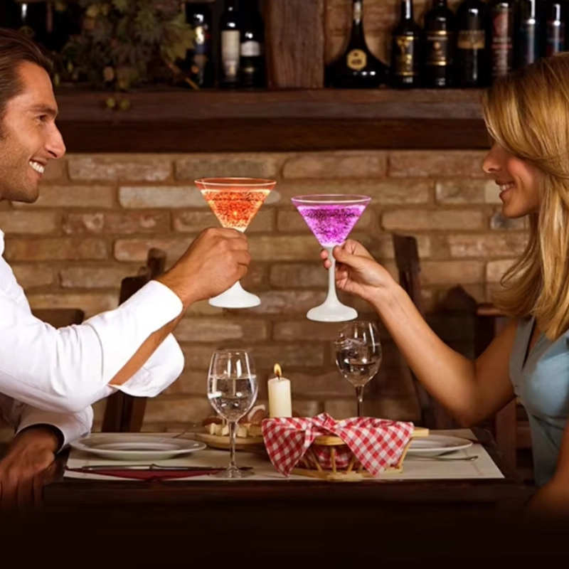 Liquid-Activated LED Cocktail Glasses 1