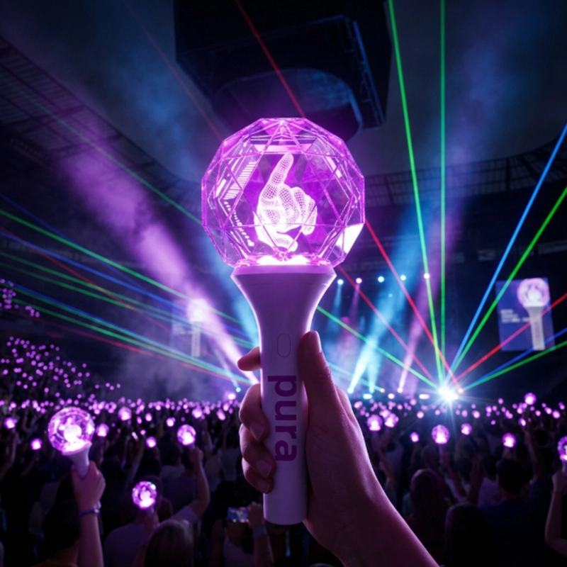 Custom Diamond Globe K-pop Light Stick - Premium Fandom Cheering Gear 1