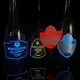 Custom EL bottle label sticker with glowing logo for Champagne and Cognac brands