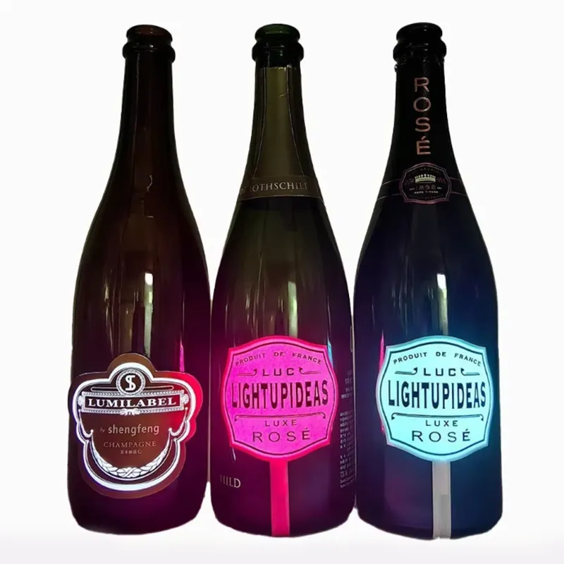 Custom logo and design EL Label for bottle