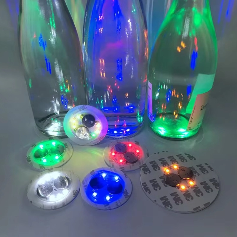 Custom LED Bottle Coasters for Illuminated Bottle Display 1