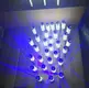 Nightclub bottle service sparklers with blue beams, premium aluminum housing