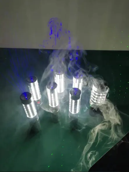 Rechargeable Class 2 laser bottle sparklers projecting green beams for bottle presentation