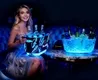 Frosted LED ice bucket with logo printing for nightclub table display
