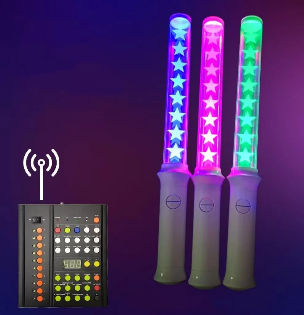Custom Star Pattern LED Concert Light Stick with Professional DMX512 Console Sync