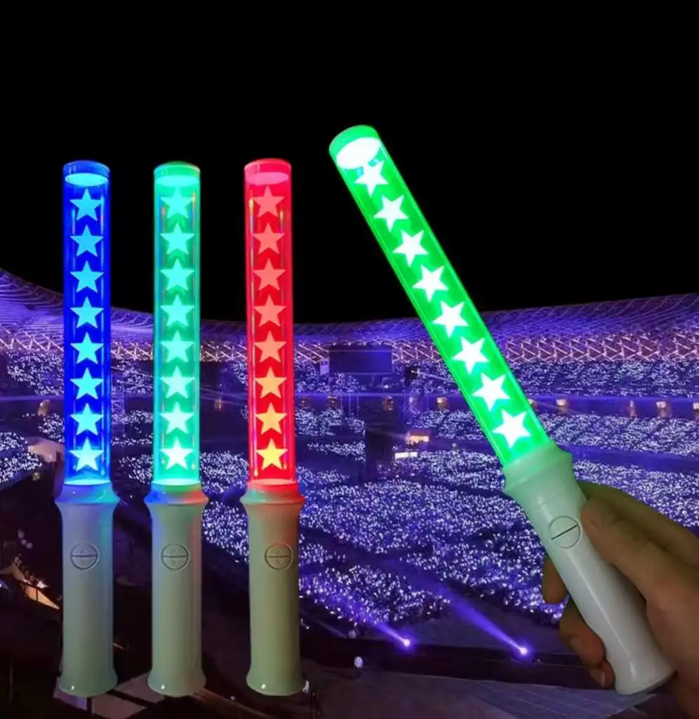 Stadium-grade RGB star patterned light sticks built for 50,000 capacity world tours