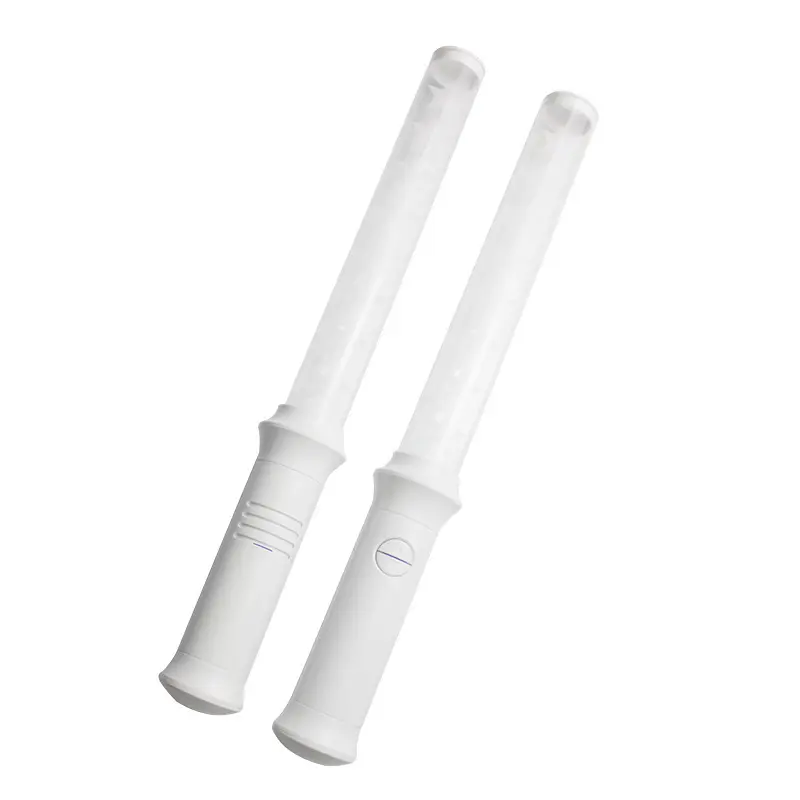 Unlit white classic tube light sticks ready for custom OEM branding inserts